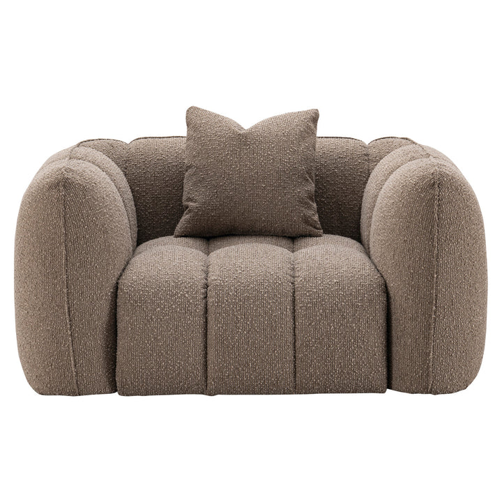 Lounge stoel Hogan mocca chunky fire retardant