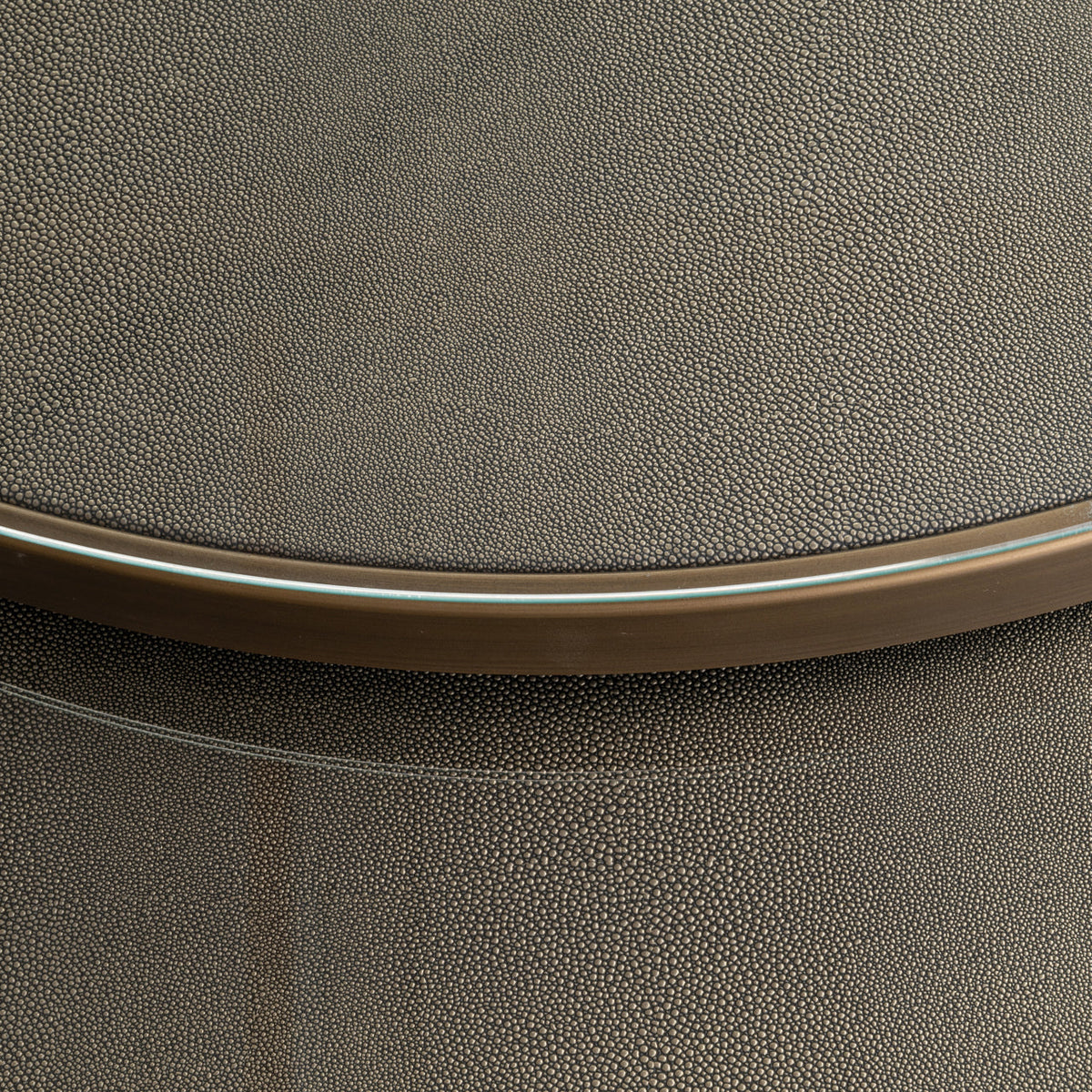 Salontafel Bloomville brass shagreen incl. glass tops (Set of 2)