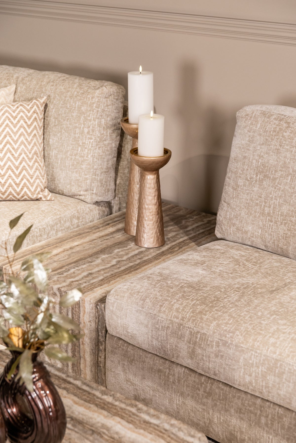 Sofa-element Dulce grey coffee table