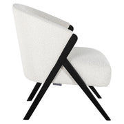 Lounge stoel Mia white bouclé