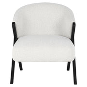 Lounge stoel Mia white bouclé