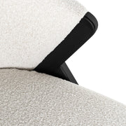 Lounge stoel Mia white bouclé
