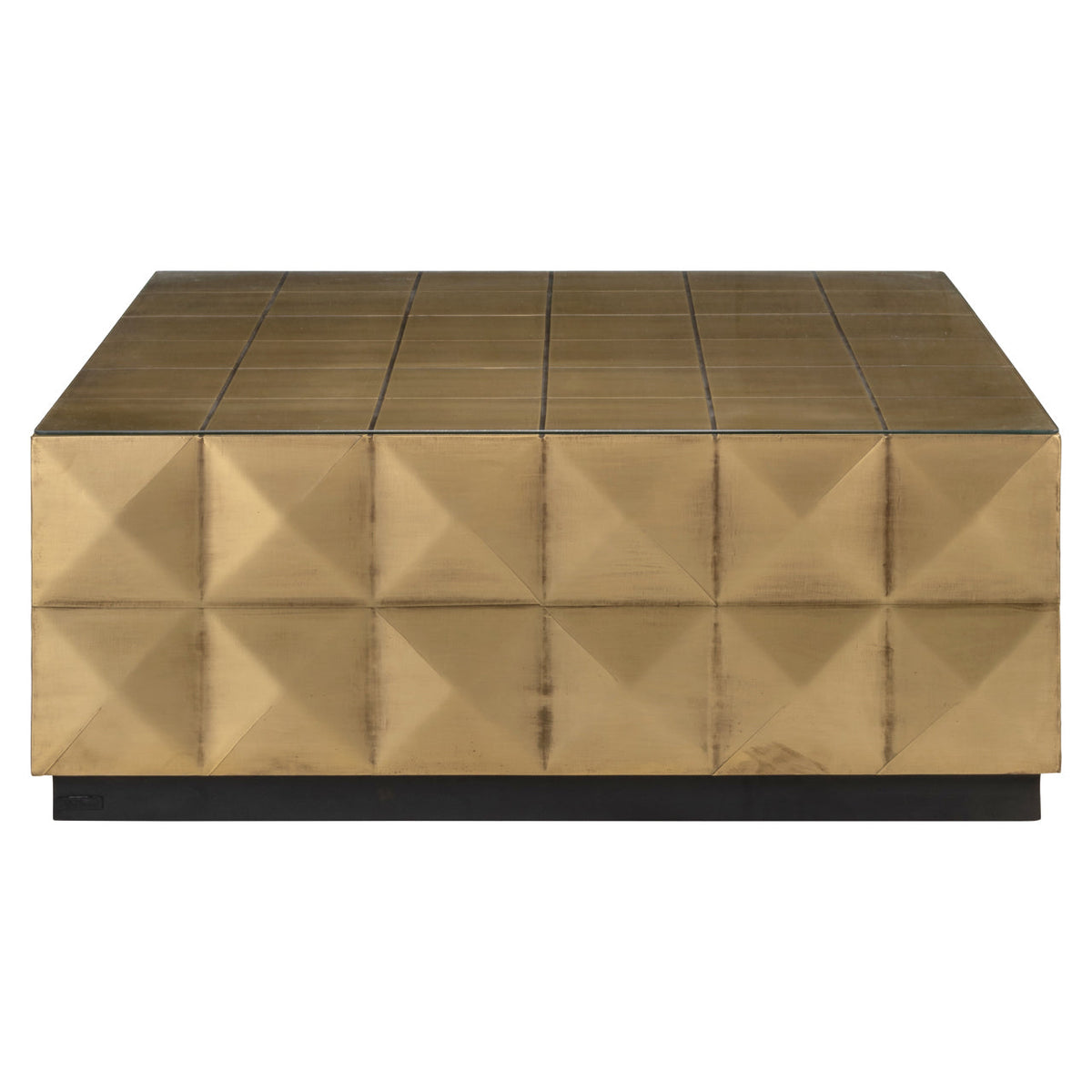 Salontafel Collada brushed gold incl. glass top