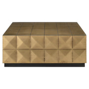 Salontafel Collada brushed gold incl. glass top