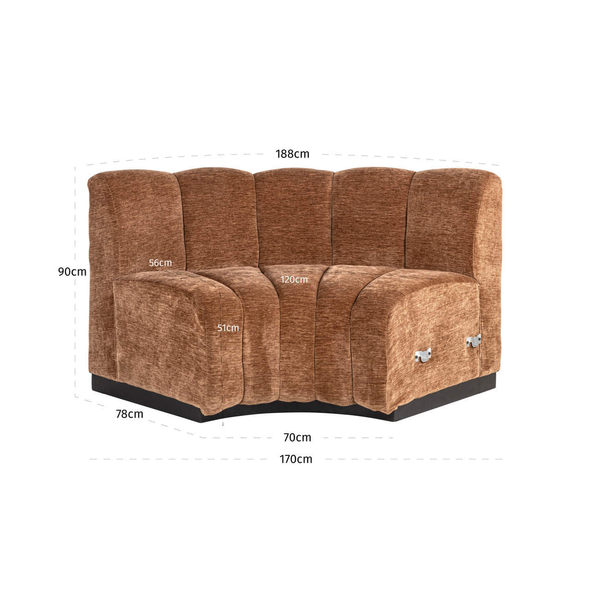 Eetkamer bank Hillpark customized round corner fire retardant
