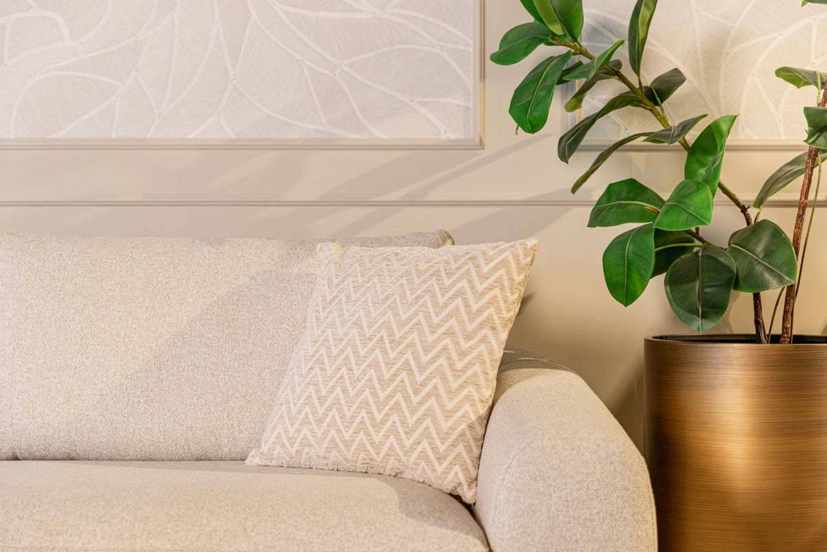 Kussen Cassy beige chevron