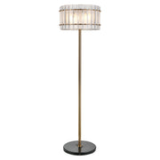 Vloerlamp Feline brass antique