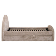 Bed Pixie clay chenille 120x200 with pull-out bed