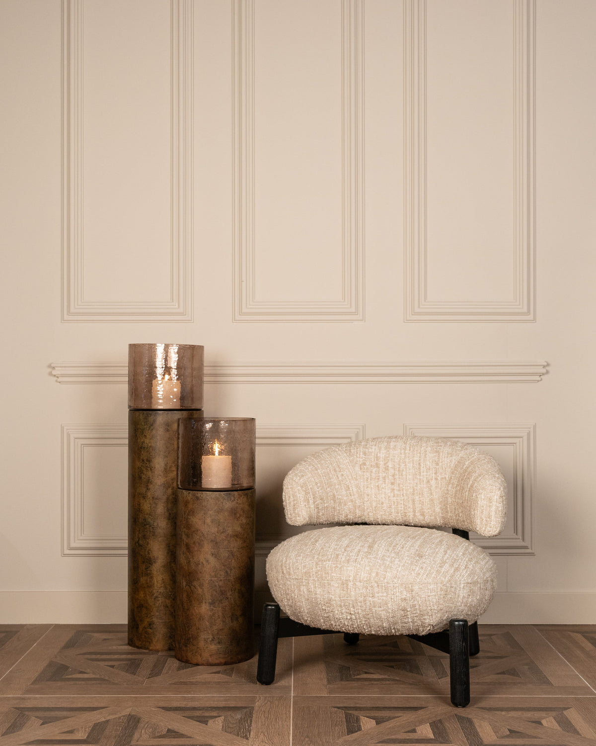 Windlicht Mayce gold small