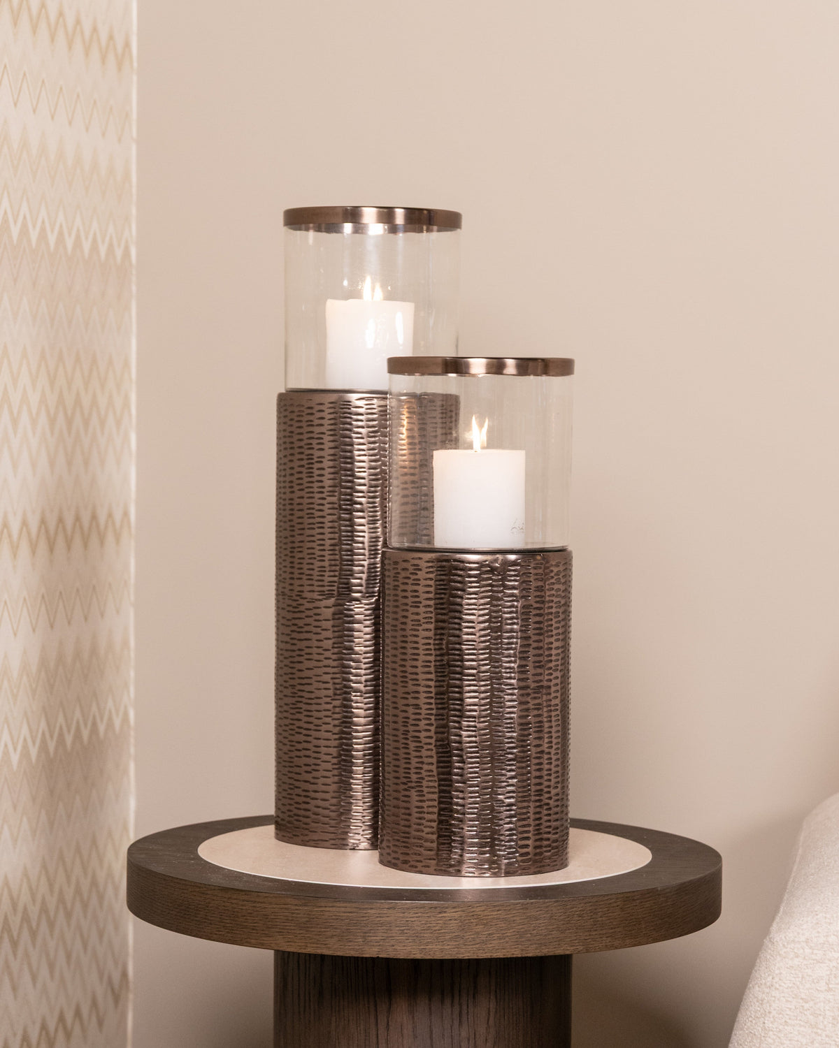 Windlicht Faylen bronze L