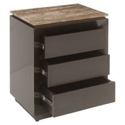 Nachtkastje Russo ash brown 3-drawers