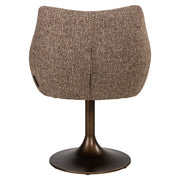 Eetkamerstoel Aldo brown tweed swivel