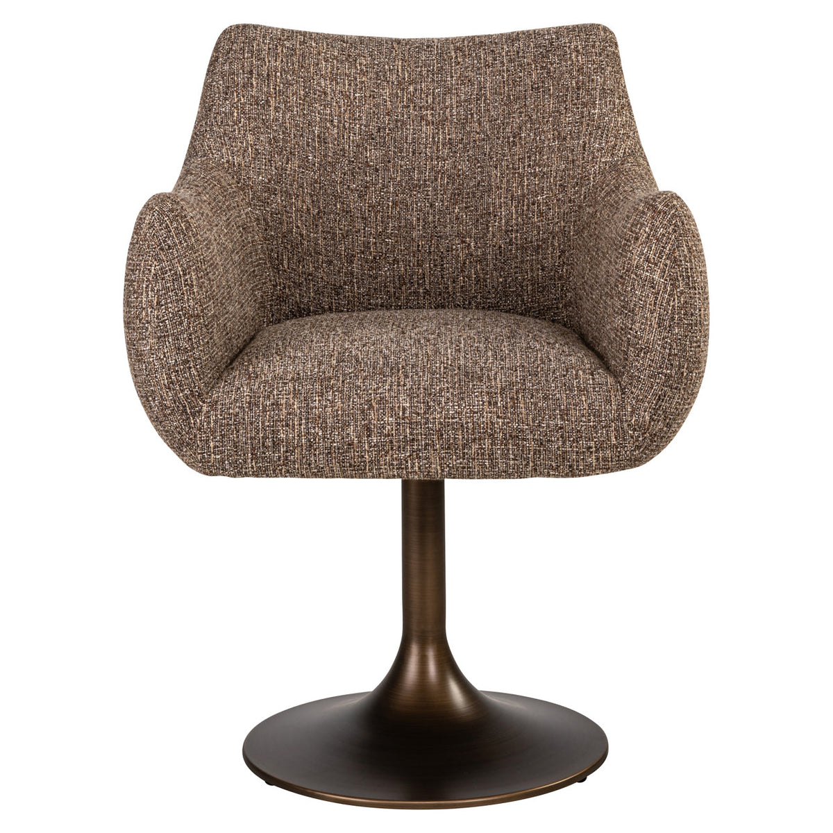 Eetkamerstoel Aldo brown tweed swivel
