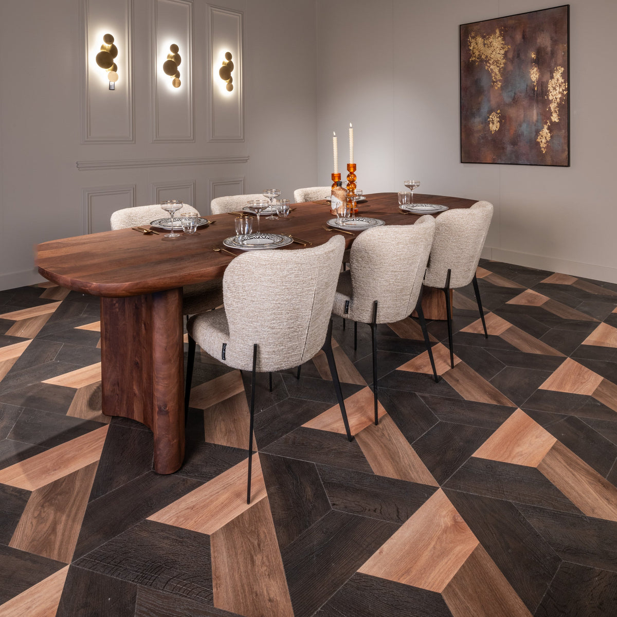 Eettafel Baldwin spicebrown 270