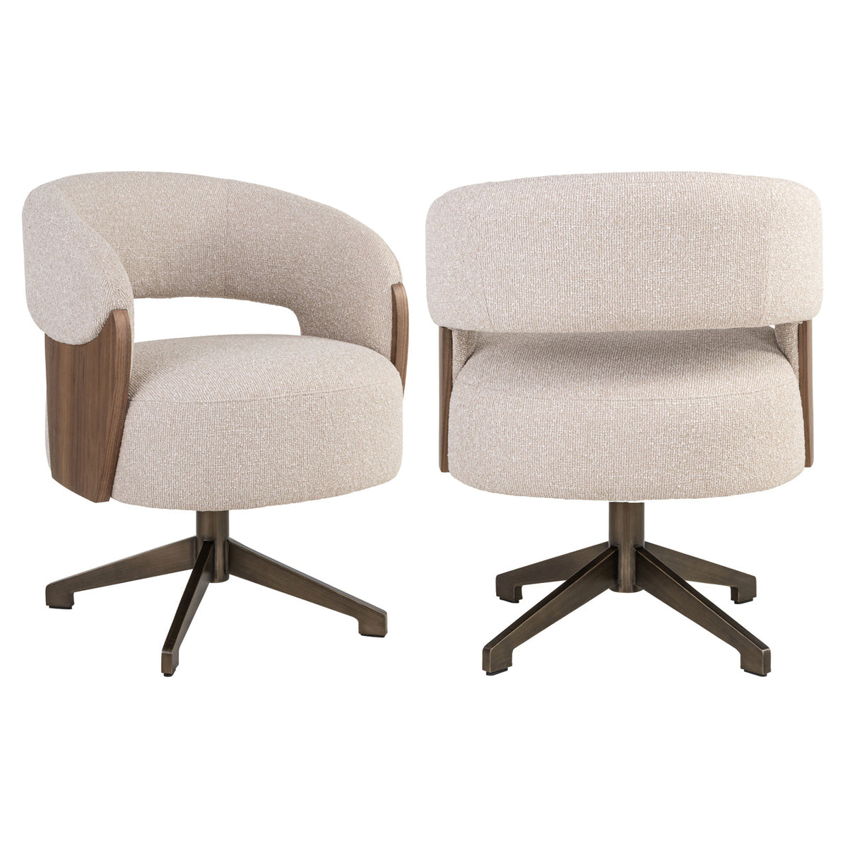 Eetkamerstoel Pollux lodge desert walnut - swivel