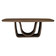 Eettafel Windsor walnut 230 brass base