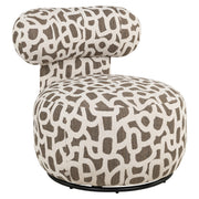 Lounge stoel Kaya weave brown swivel