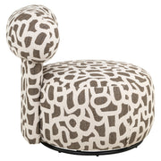 Lounge stoel Kaya weave brown swivel