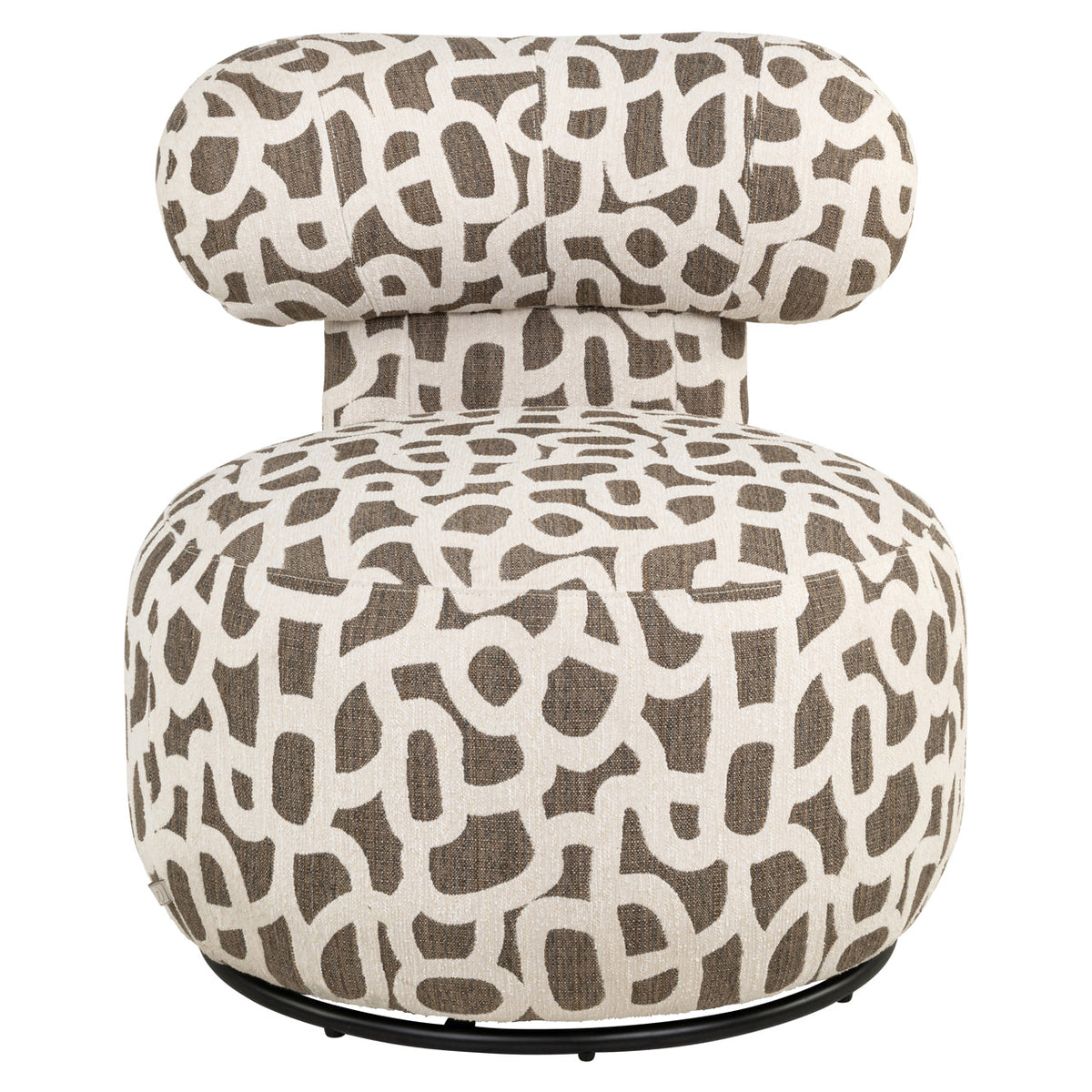 Lounge stoel Kaya weave brown swivel