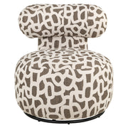 Lounge stoel Kaya weave brown swivel