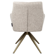Eetkamerstoel Lisonne cayenne brown swivel fire retardant