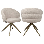 Eetkamerstoel Zendaya cayenne brown swivel fire retardant