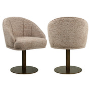 Eetkamerstoel Beverly mocca linear swivel