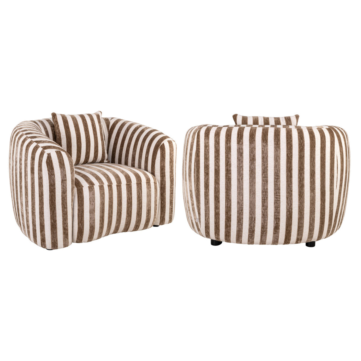 Lounge stoel Luxandra stripes sand