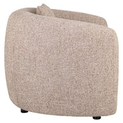 Lounge stoel Luxandra sand tweed fire retardant