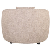 Lounge stoel Luxandra sand tweed fire retardant