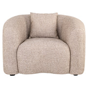 Lounge stoel Luxandra sand tweed fire retardant