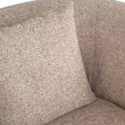 Lounge stoel Luxandra sand tweed fire retardant