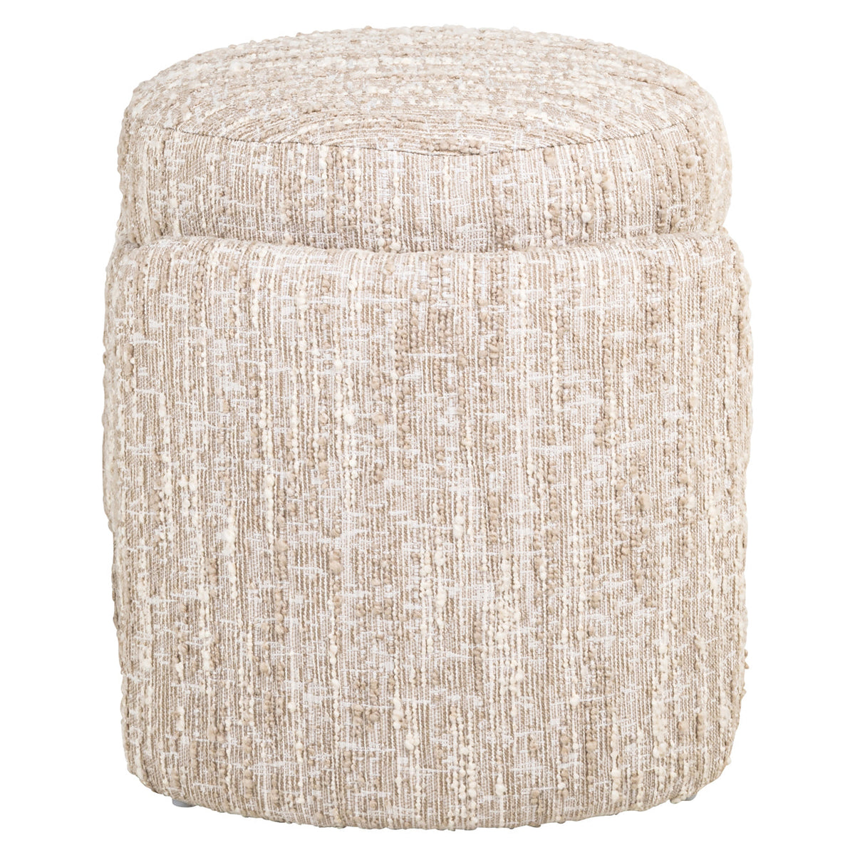 Poef & Voetenbank Cupid beige angora with storage