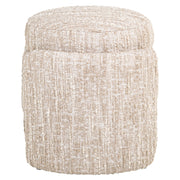 Poef & Voetenbank Cupid beige angora with storage