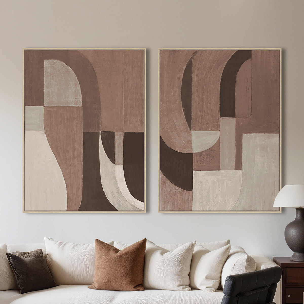 Wall art Tatu left brown