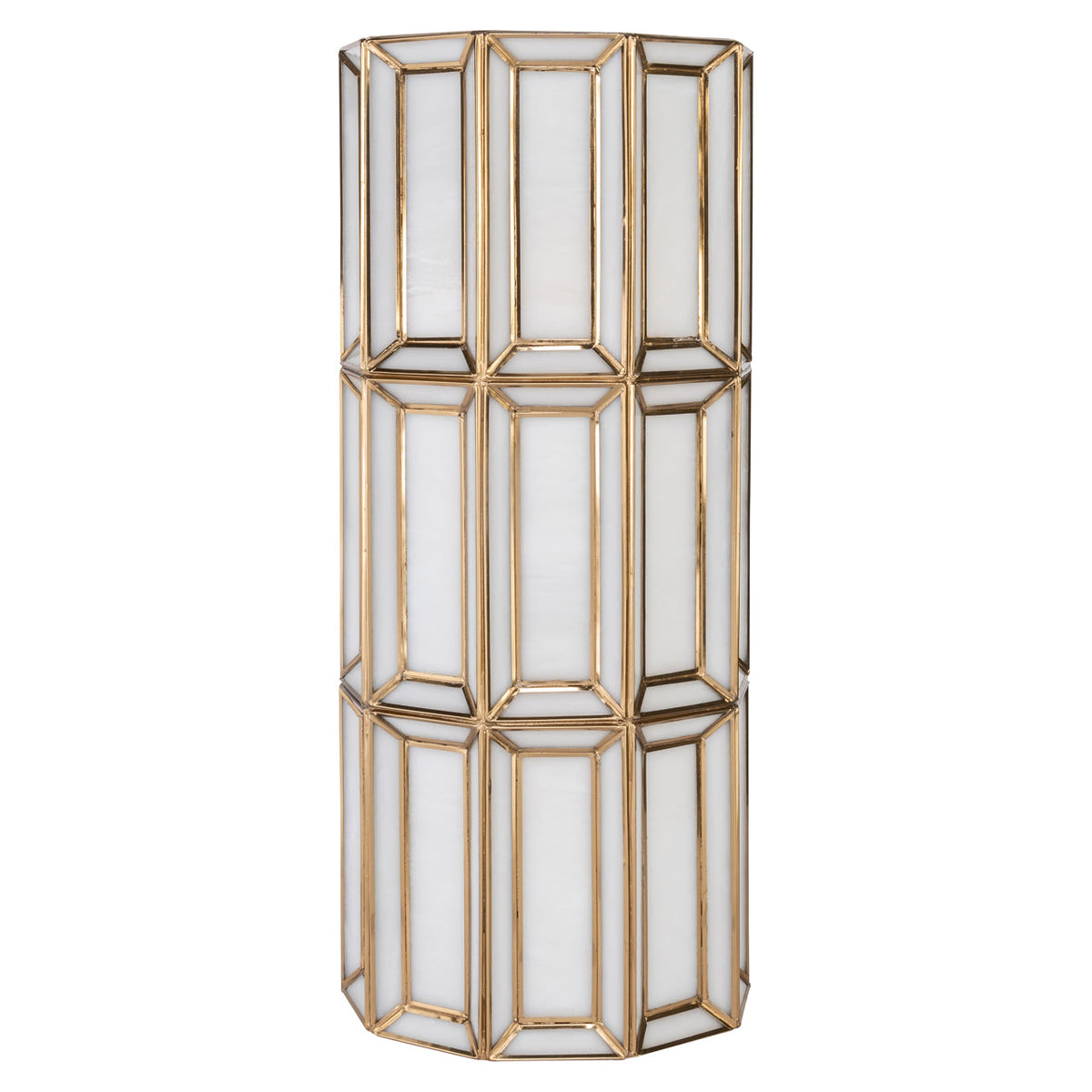 Wandlamp Opal brass antique