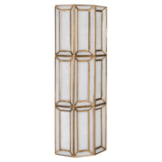 Wandlamp Opal brass antique