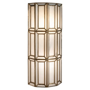 Wandlamp Opal brass antique