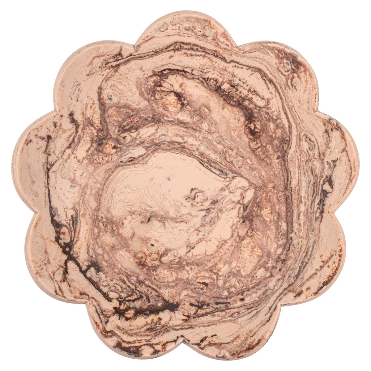 Schaal Peony chocolat brown