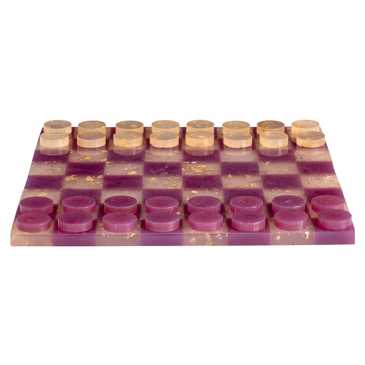 Decoratief spel Violet purple checkers set