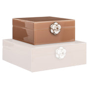 Opbergdoos Floral brown small