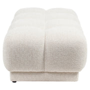 Poef & Voetenbank Noah beige blockweave