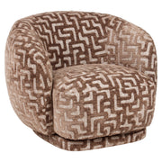 Lounge stoel Negreslo brown labyrinth swivel