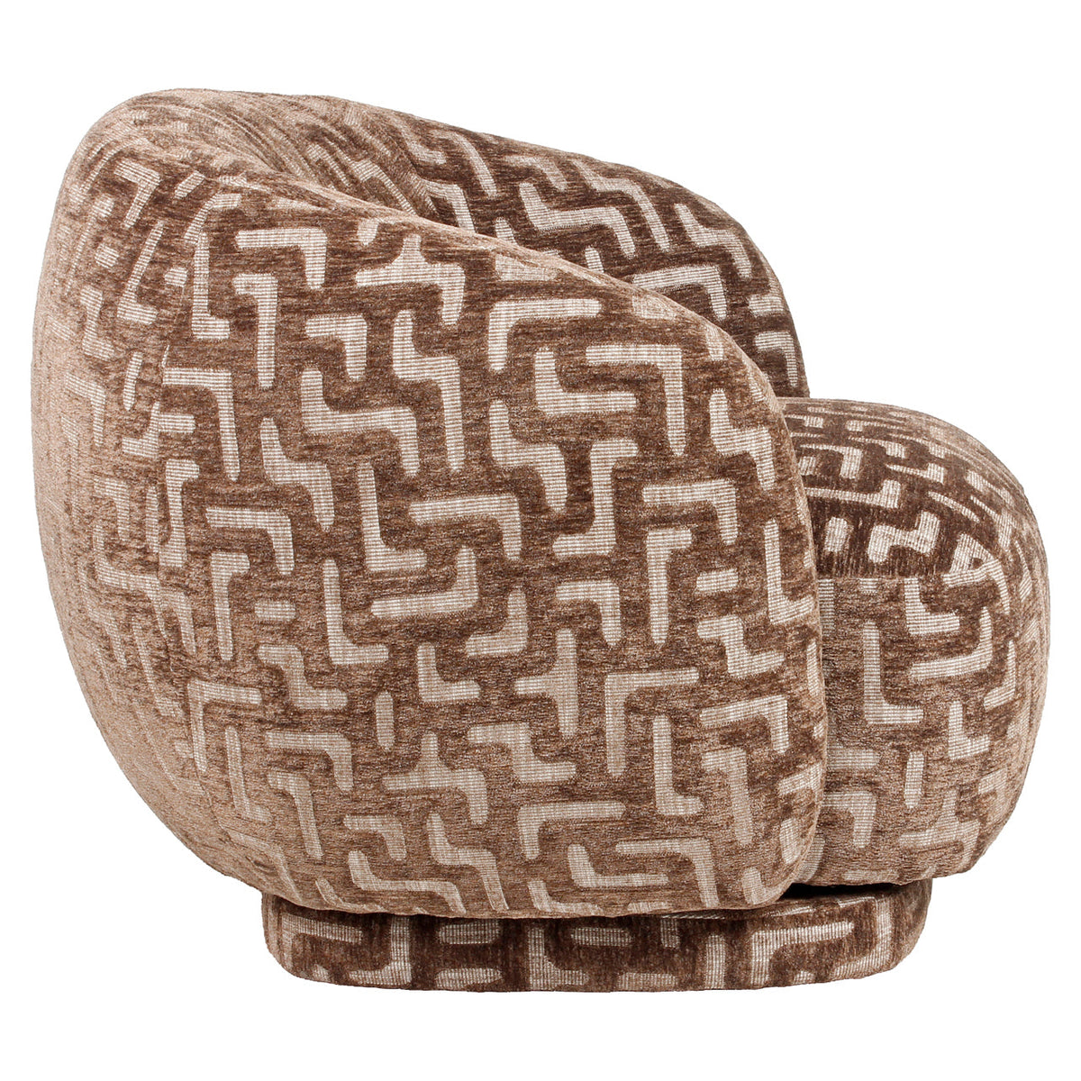 Lounge stoel Negreslo brown labyrinth swivel