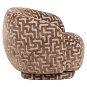 Lounge stoel Negreslo brown labyrinth swivel