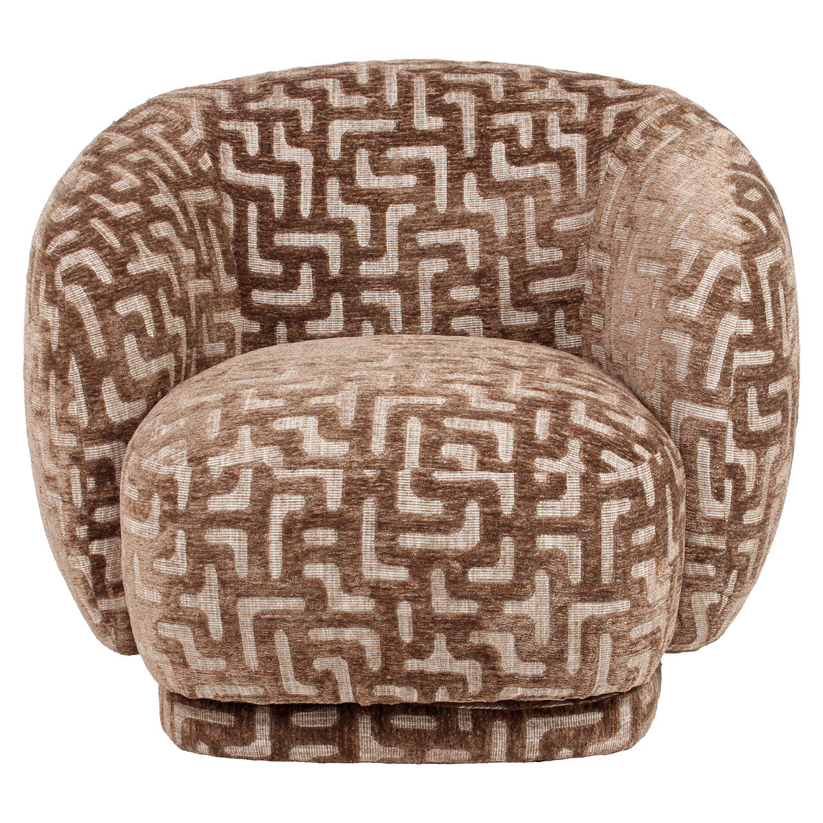 Lounge stoel Negreslo brown labyrinth swivel