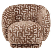 Lounge stoel Negreslo brown labyrinth swivel