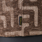 Poef & Voetenbank Lexie brown labyrinth 45Ø