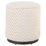Poef & Voetenbank Lexie beige chevron 45Ø