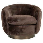 Lounge stoel Colmar chocolat fluffy swivel